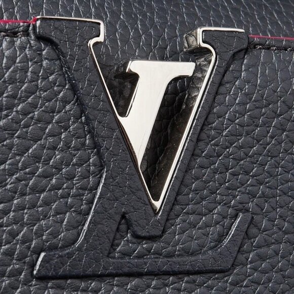 Louis Vuitton Cobalt/Fuchsia Taurillon Leather Capucines PM Bag - Picture 6 of 12